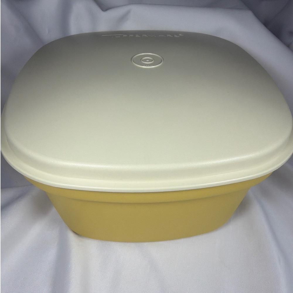 Tupperware Vintage Multi‎ Server Steamer Set Large Yellow Cream Plastic Retro